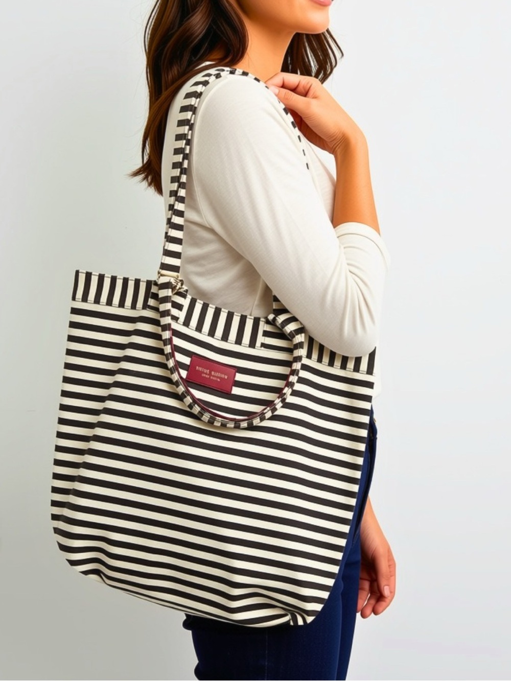 Henri Bendel Striped Tote Bag